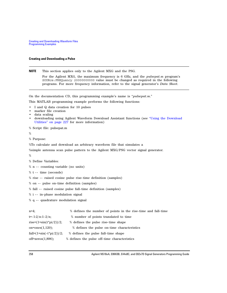 Agilent Technologies N5183A MXG User Manual | Page 268 / 366