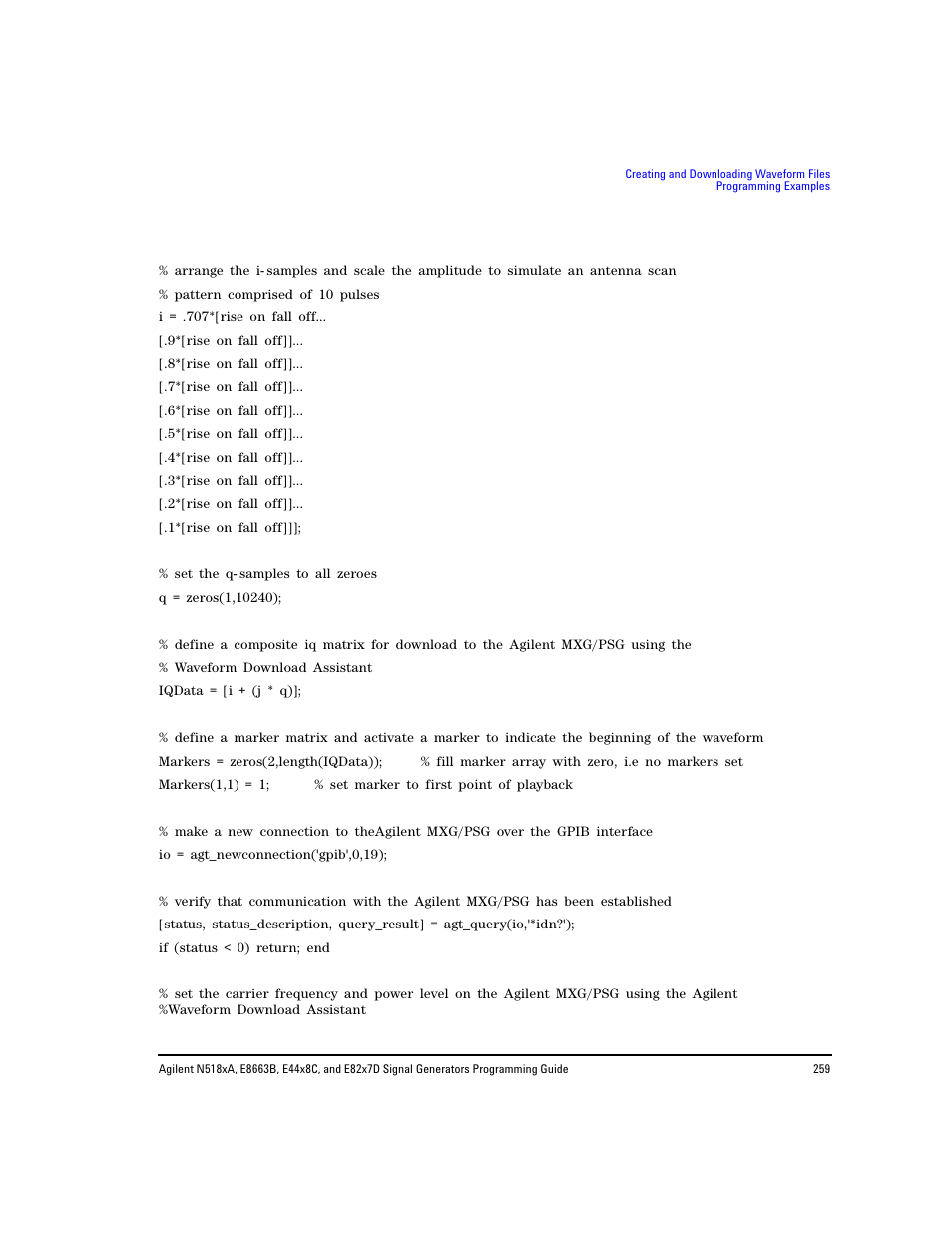 Agilent Technologies N5183A MXG User Manual | Page 269 / 366