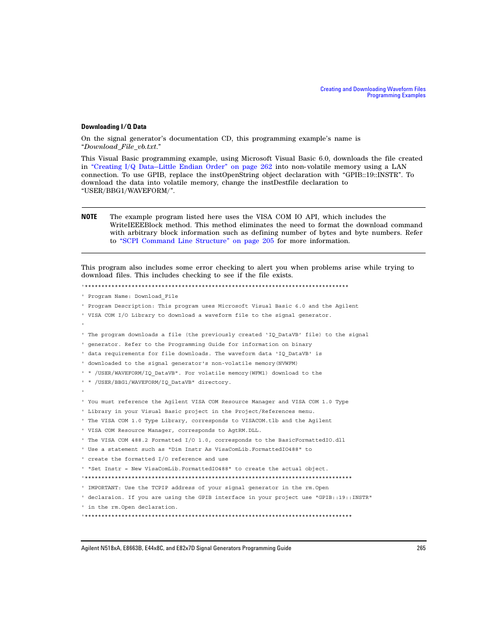 Agilent Technologies N5183A MXG User Manual | Page 275 / 366