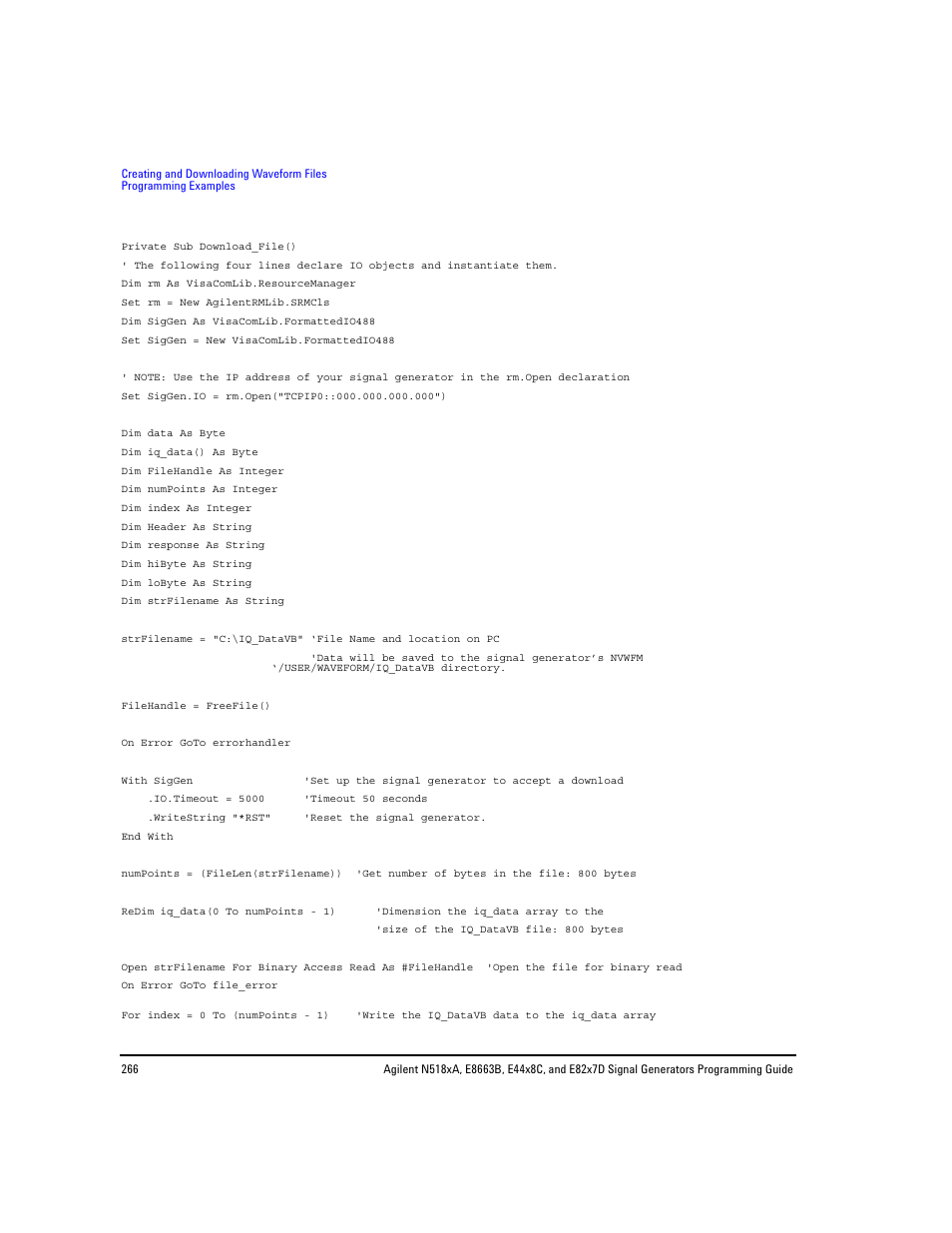 Agilent Technologies N5183A MXG User Manual | Page 276 / 366