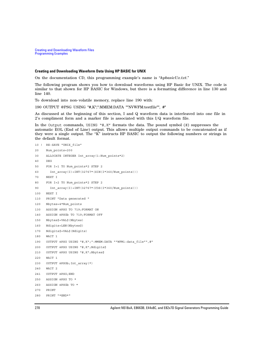Agilent Technologies N5183A MXG User Manual | Page 280 / 366