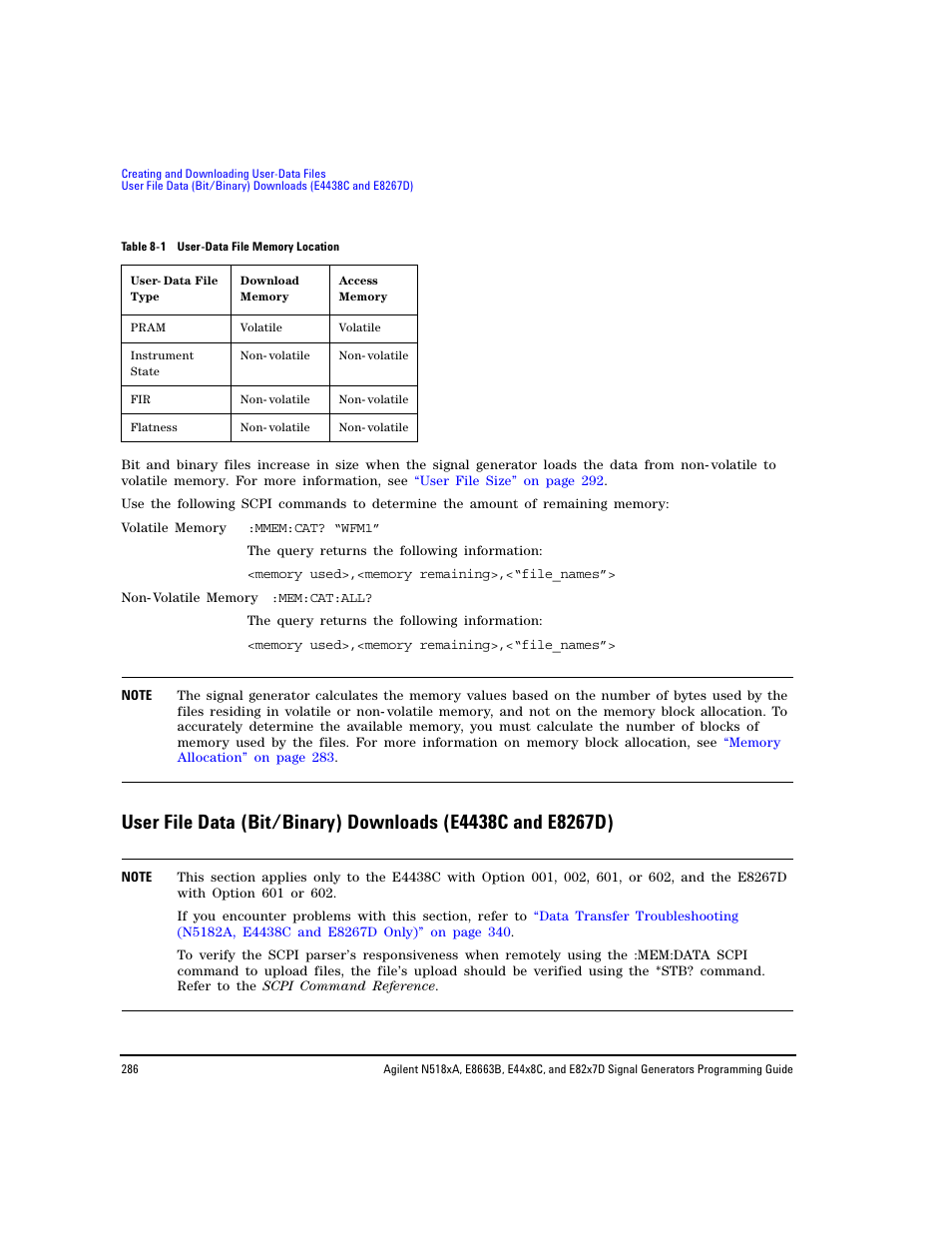 Agilent Technologies N5183A MXG User Manual | Page 296 / 366