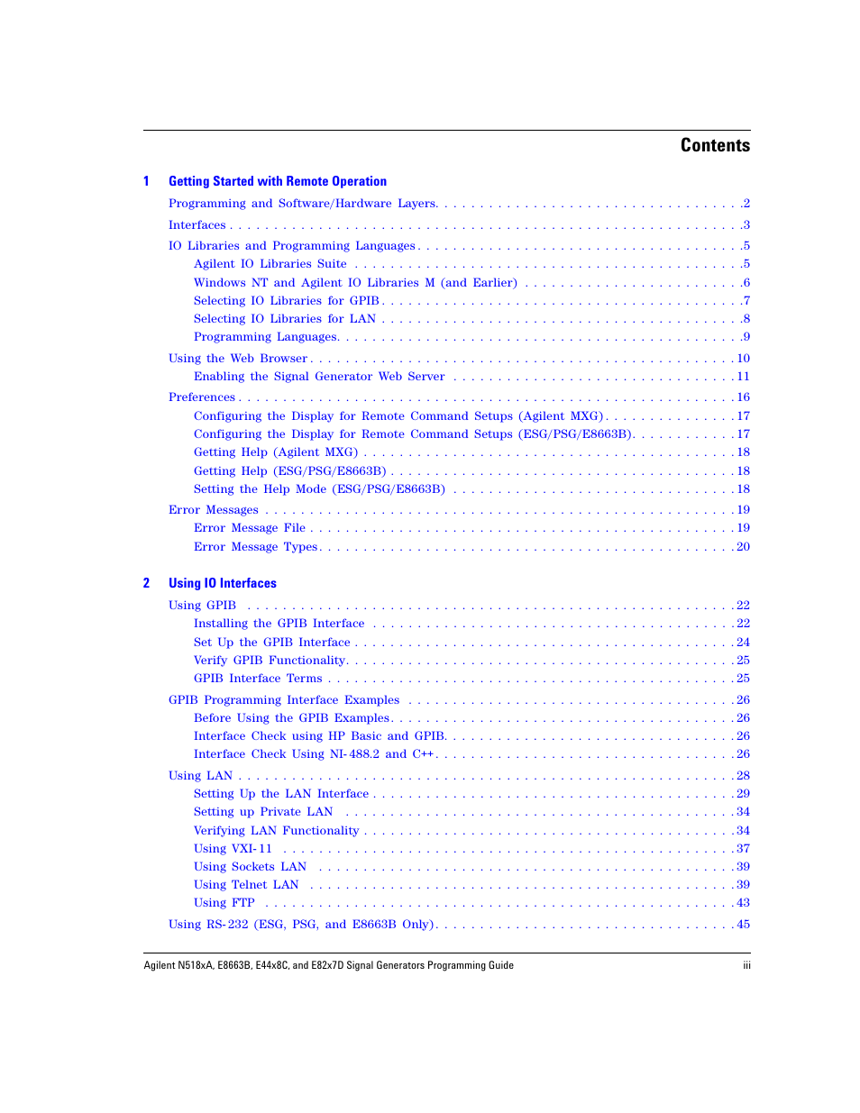 Agilent Technologies N5183A MXG User Manual | Page 3 / 366