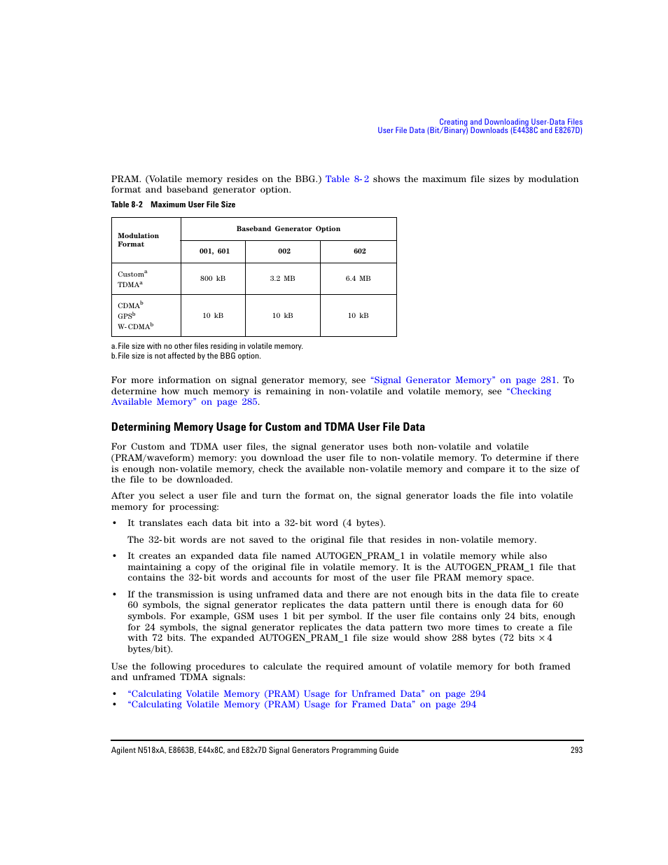 Agilent Technologies N5183A MXG User Manual | Page 303 / 366