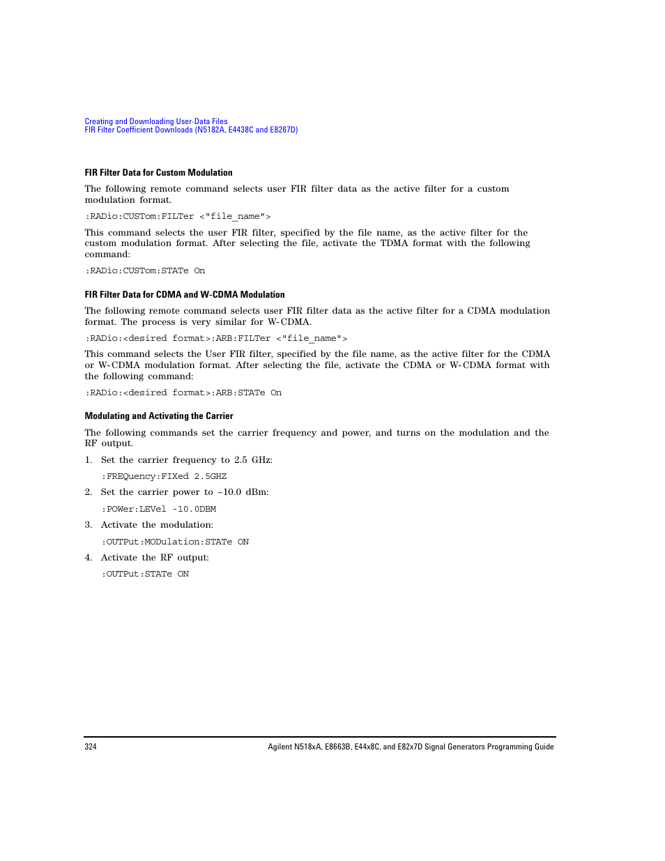 Agilent Technologies N5183A MXG User Manual | Page 334 / 366