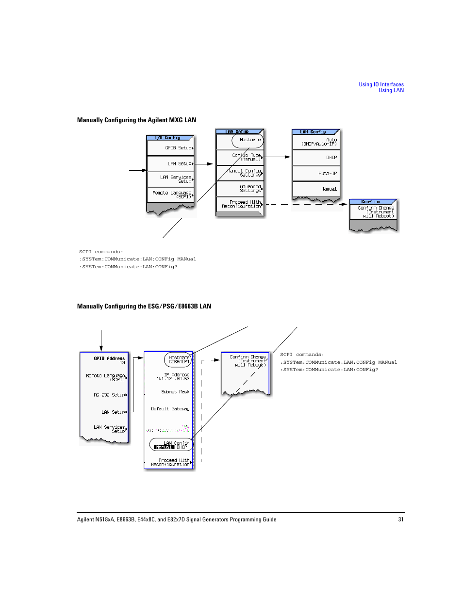 Manually configuring the agilent mxg | Agilent Technologies N5183A MXG User Manual | Page 41 / 366