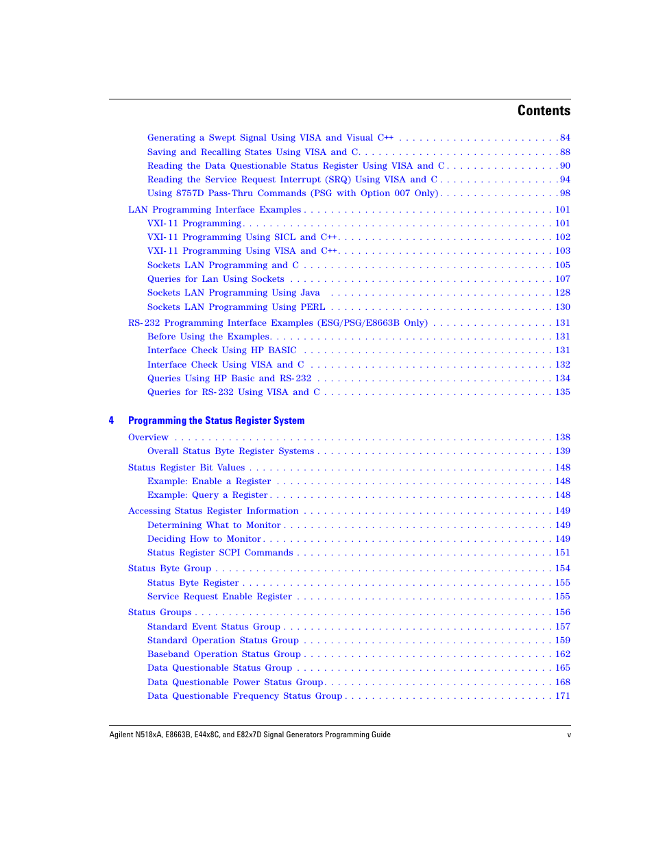 Agilent Technologies N5183A MXG User Manual | Page 5 / 366