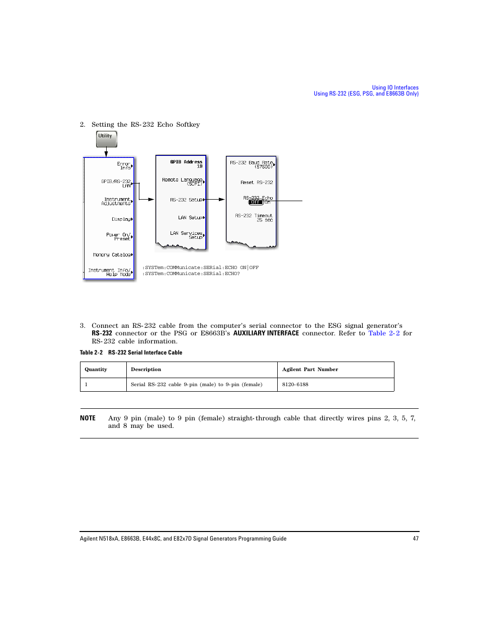 Table 2- 2 on | Agilent Technologies N5183A MXG User Manual | Page 57 / 366