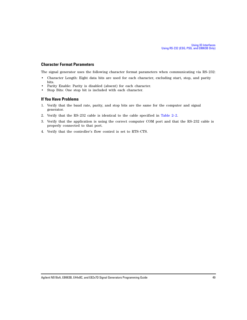 Character format parameters, If you have problems | Agilent Technologies N5183A MXG User Manual | Page 59 / 366