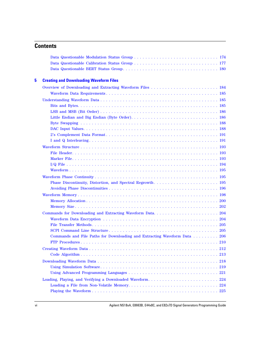 Agilent Technologies N5183A MXG User Manual | Page 6 / 366