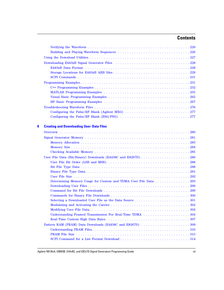 Agilent Technologies N5183A MXG User Manual | Page 7 / 366