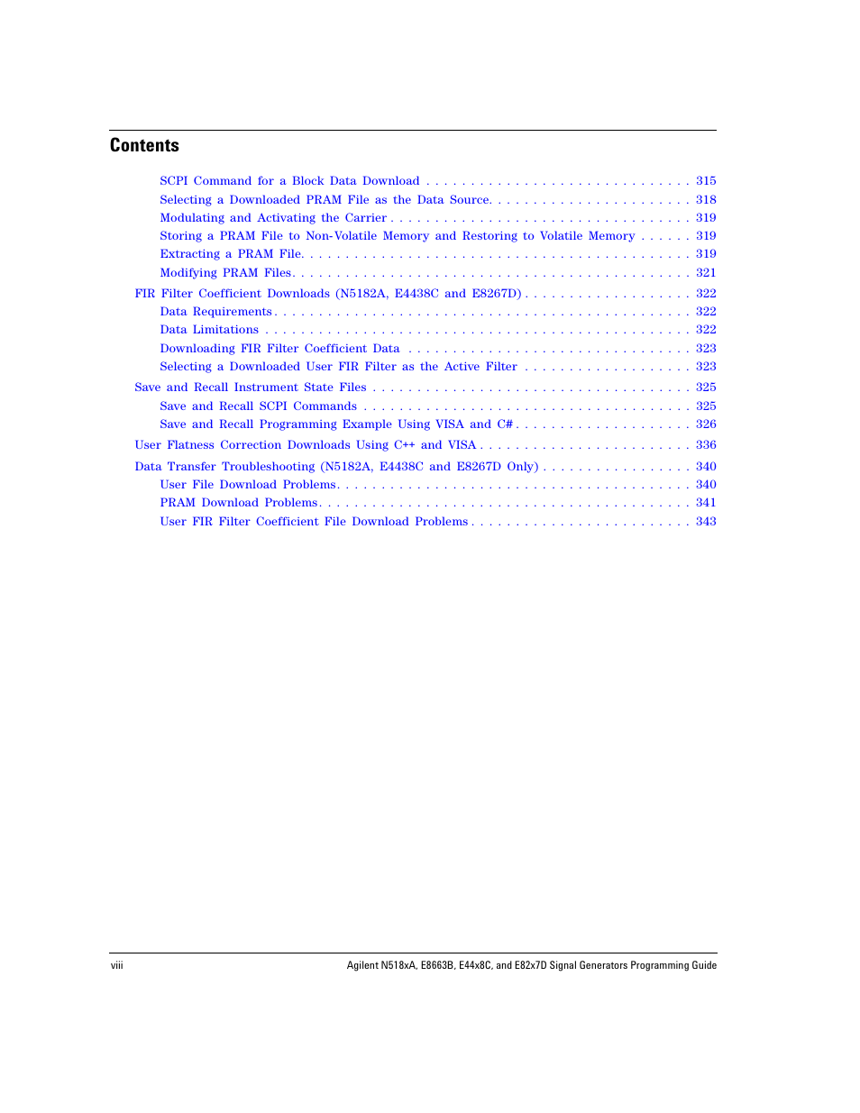 Agilent Technologies N5183A MXG User Manual | Page 8 / 366