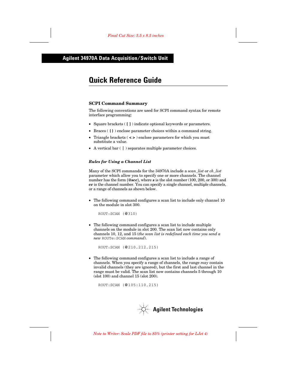 Agilent Technologies 34970A User Manual | 20 pages