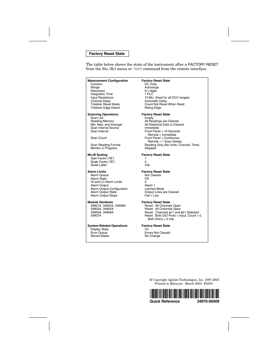 Agilent Technologies 34970A User Manual | Page 20 / 20