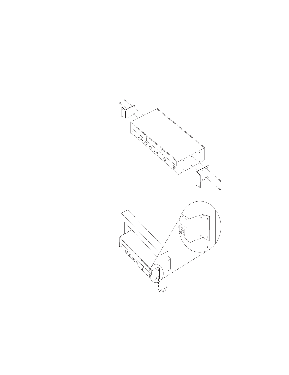 Figure 3-1: install the probe in a rack or cabinet, Figure, Figure 3-1 s | Agilent Technologies HSSI WanProbe J3916A User Manual | Page 66 / 179