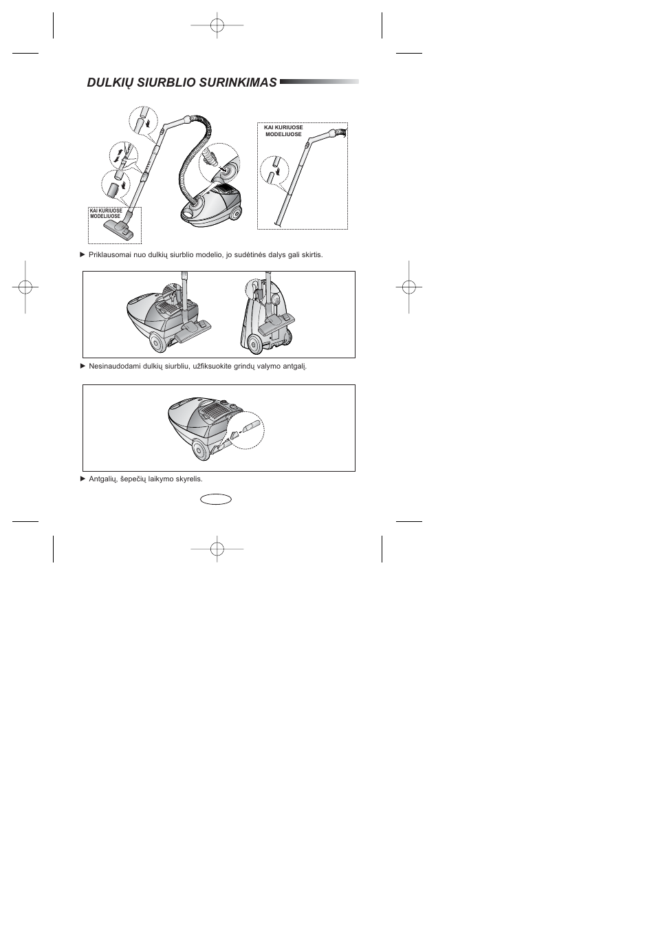 Dulkiø siurblio surinkimas | Samsung SC4047 User Manual | Page 27 / 40