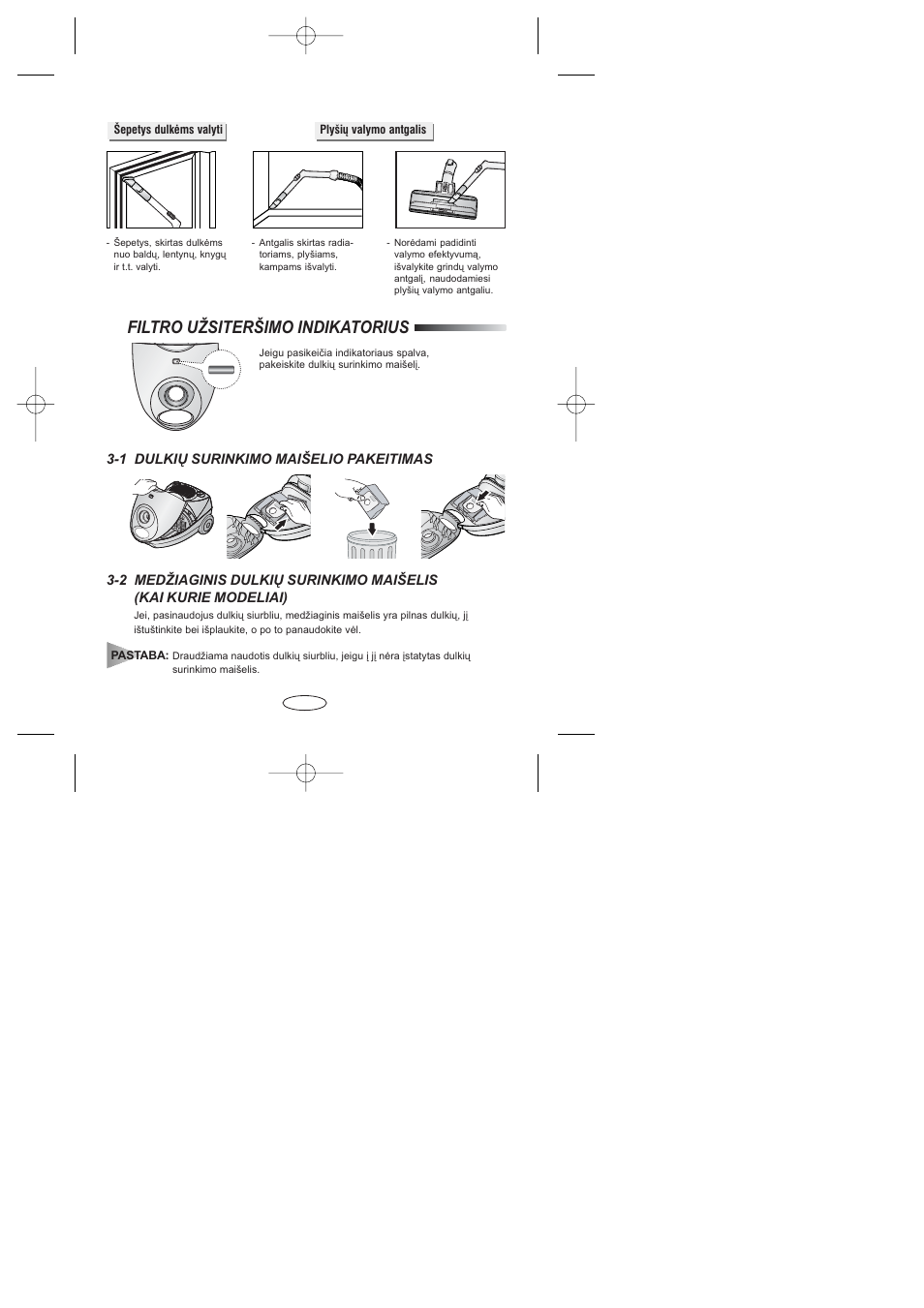 Filtro uþsiterðimo indikatorius | Samsung SC4047 User Manual | Page 30 / 40