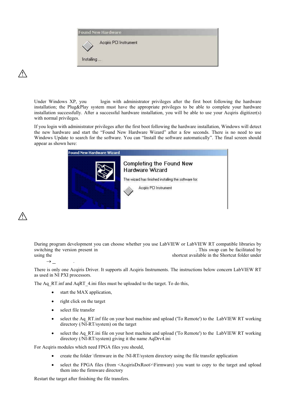 Windows xp, Labview rt | Agilent Technologies DP111 User Manual | Page 17 / 59