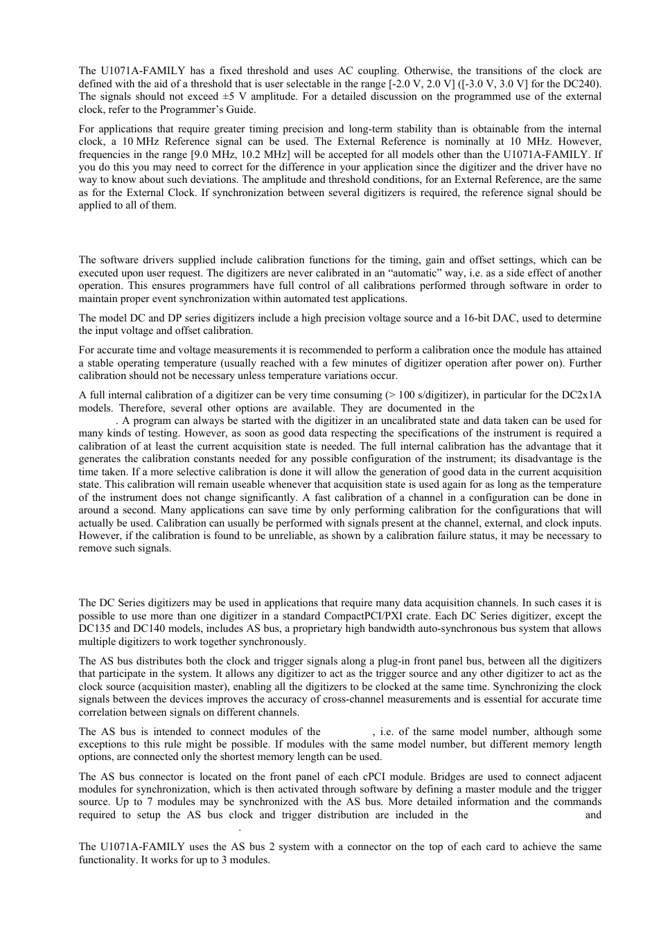 Internal calibration, As bus | Agilent Technologies DP111 User Manual | Page 29 / 59
