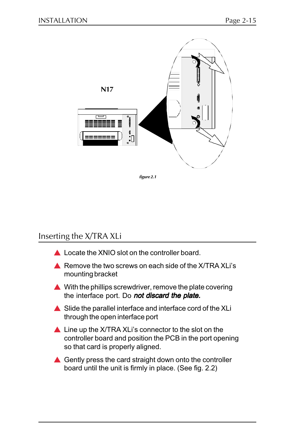 Inserting the x/tra xli, Inserting the x/tra xli -3 | Agilent Technologies N-Series User Manual | Page 15 / 90