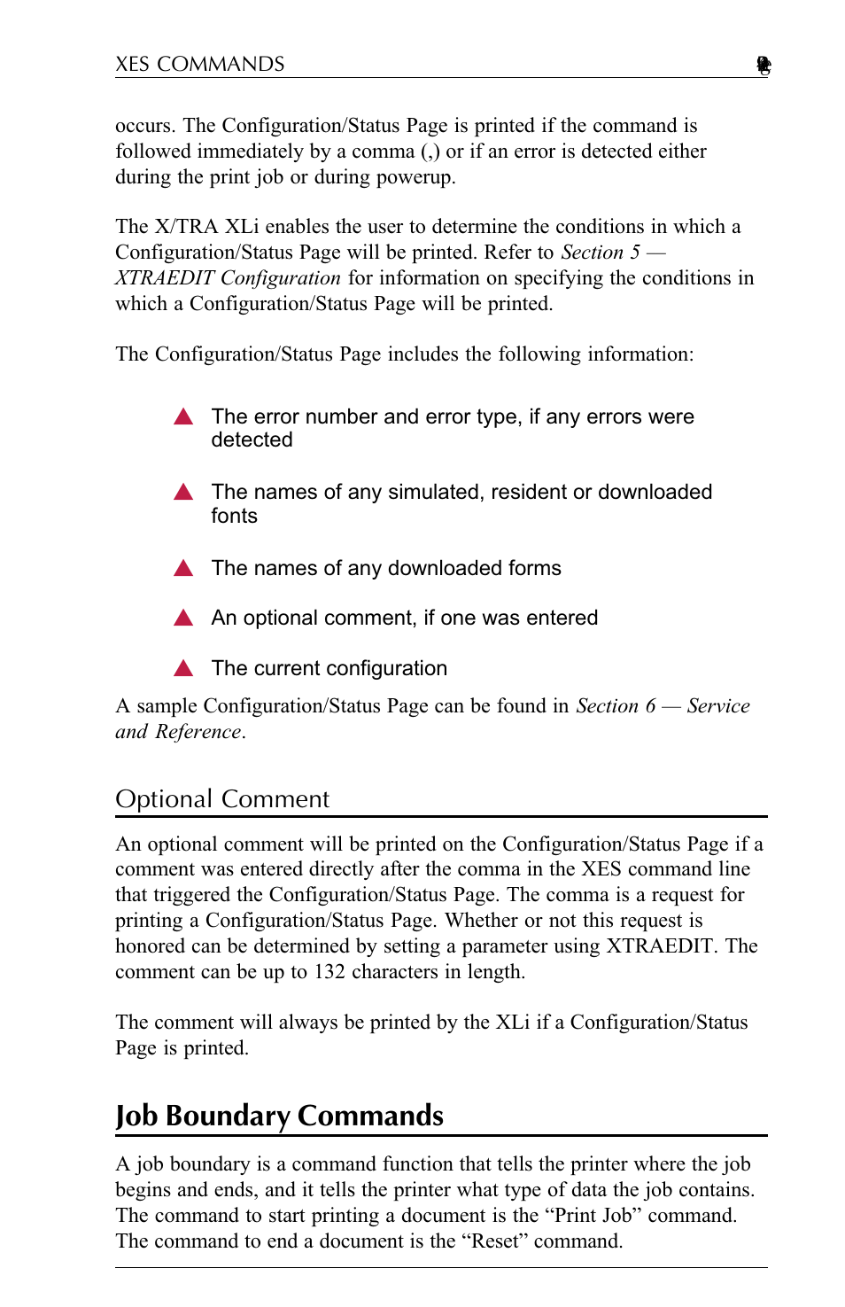 Optional comment, Job boundary commands, Optional comment -6 | Job boundary commands -6 | Agilent Technologies N-Series User Manual | Page 30 / 90