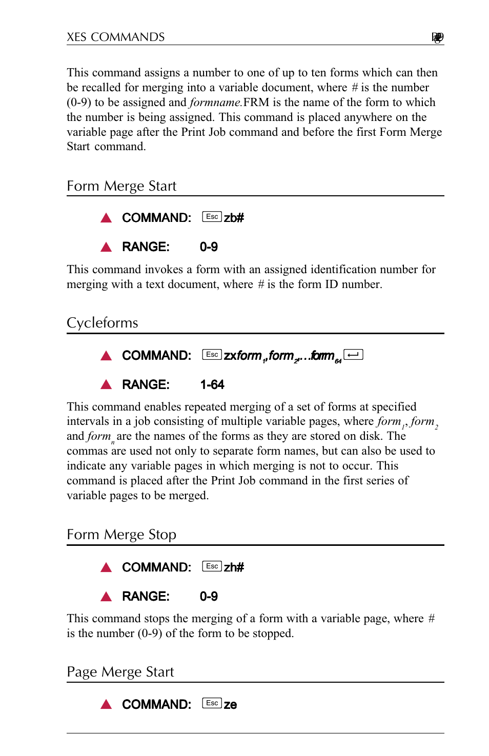 Form merge start, Cycleforms, Form merge stop | Page merge start | Agilent Technologies N-Series User Manual | Page 50 / 90