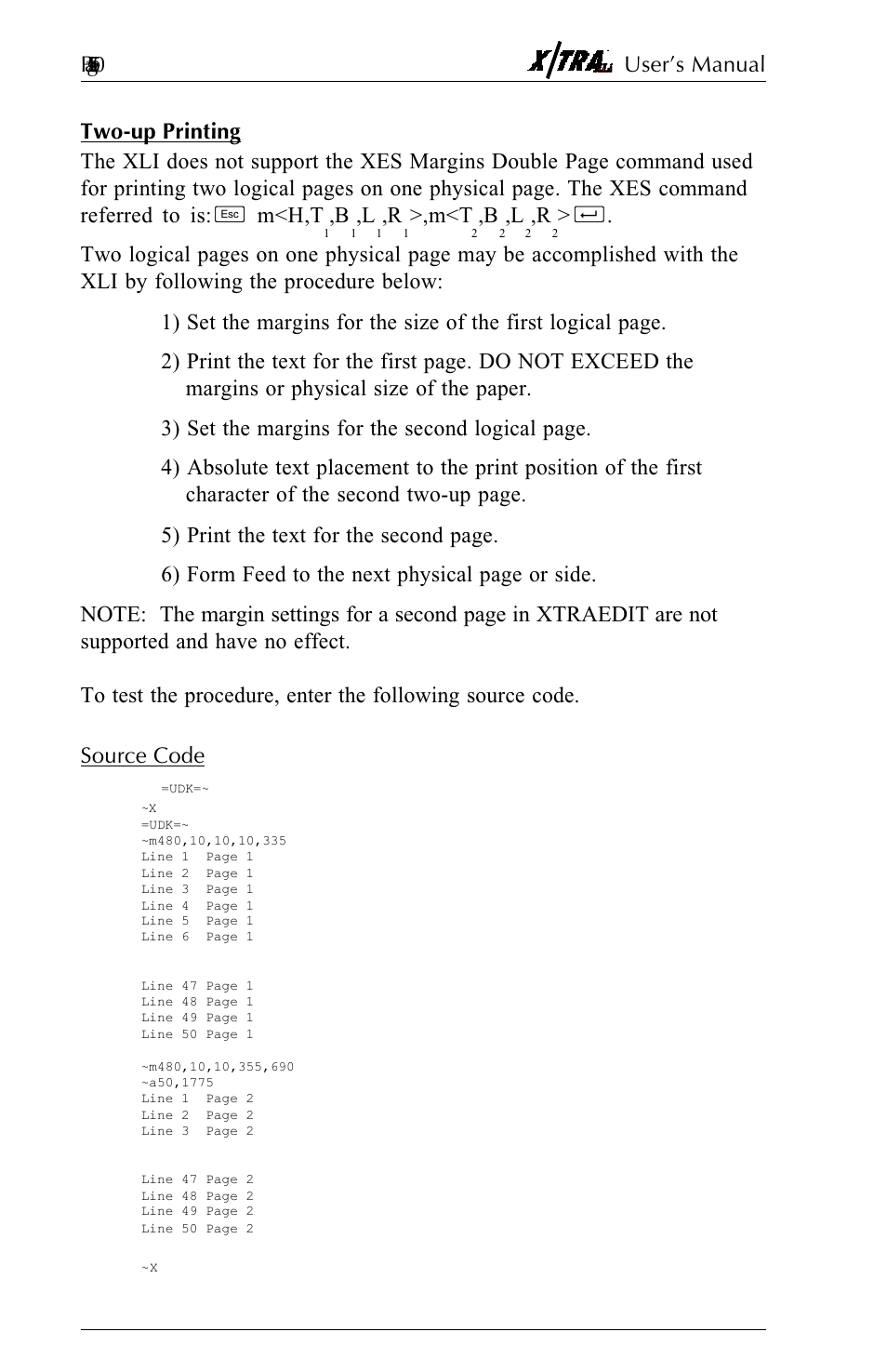 Two-up printing, Source code, Two-up printing -14 | Source code -14 | Agilent Technologies N-Series User Manual | Page 71 / 90