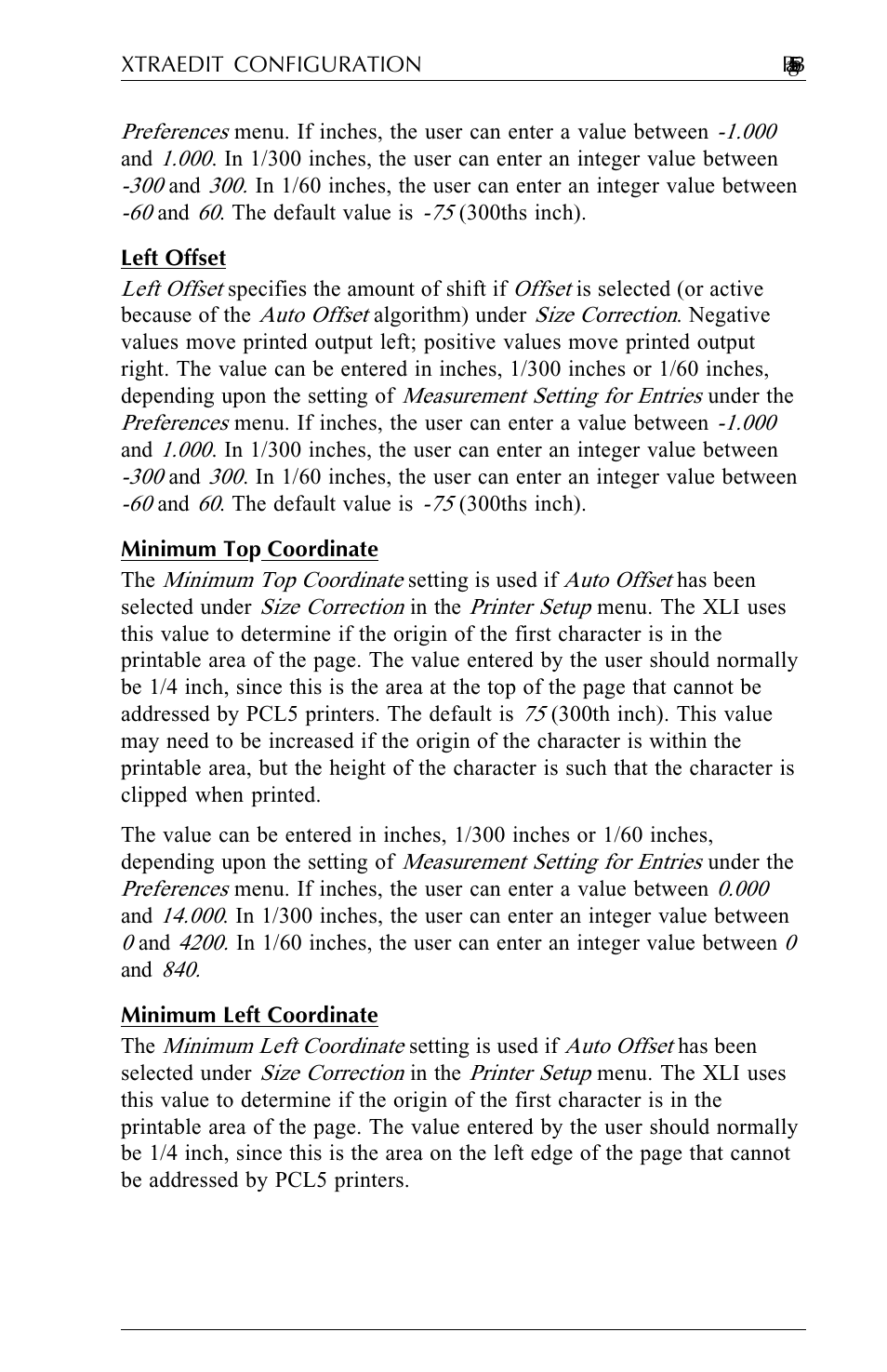 Left offset, Minimum top coordinate, Minimum left coordinate | Agilent Technologies N-Series User Manual | Page 74 / 90