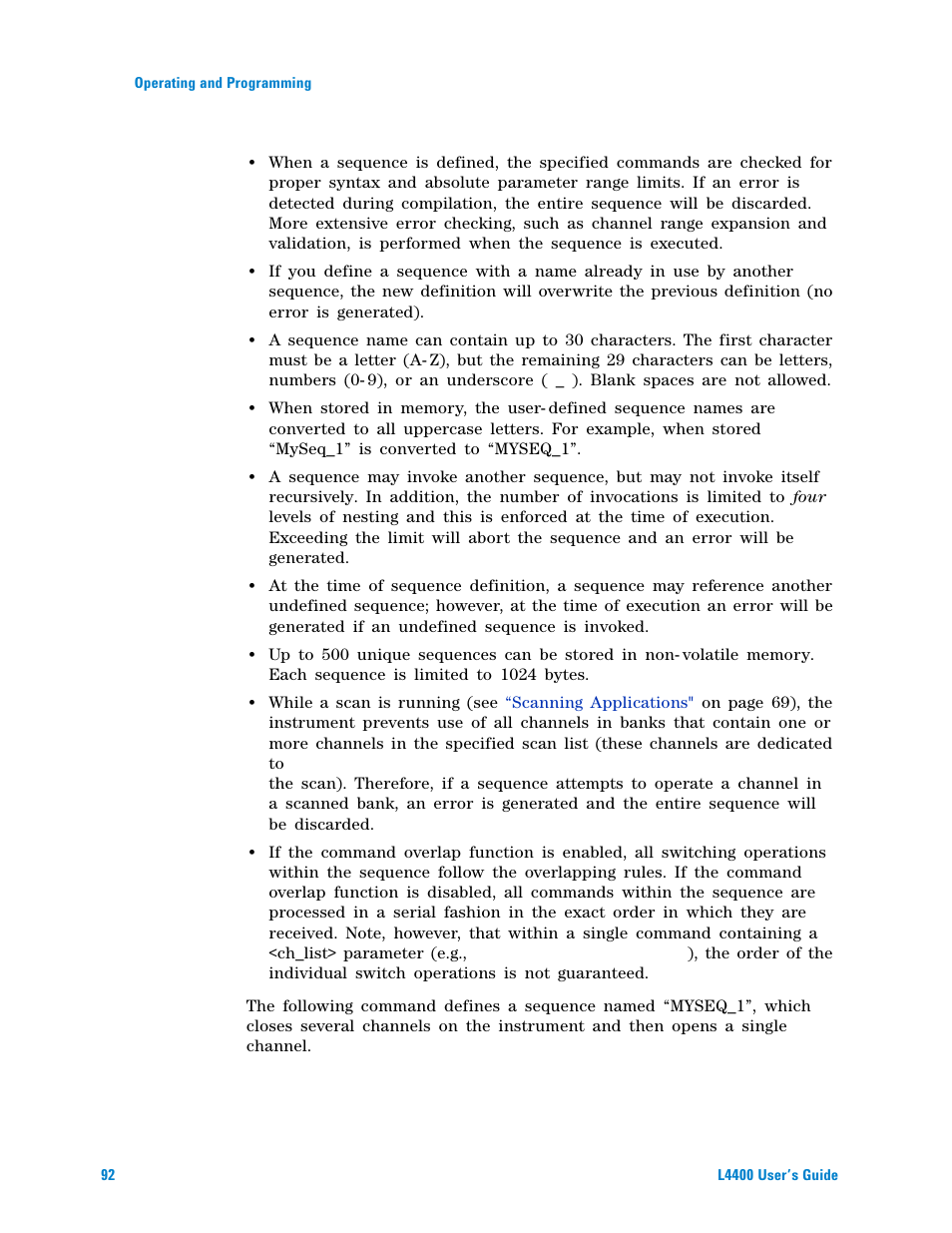 Agilent Technologies L4400 User Manual | Page 104 / 281