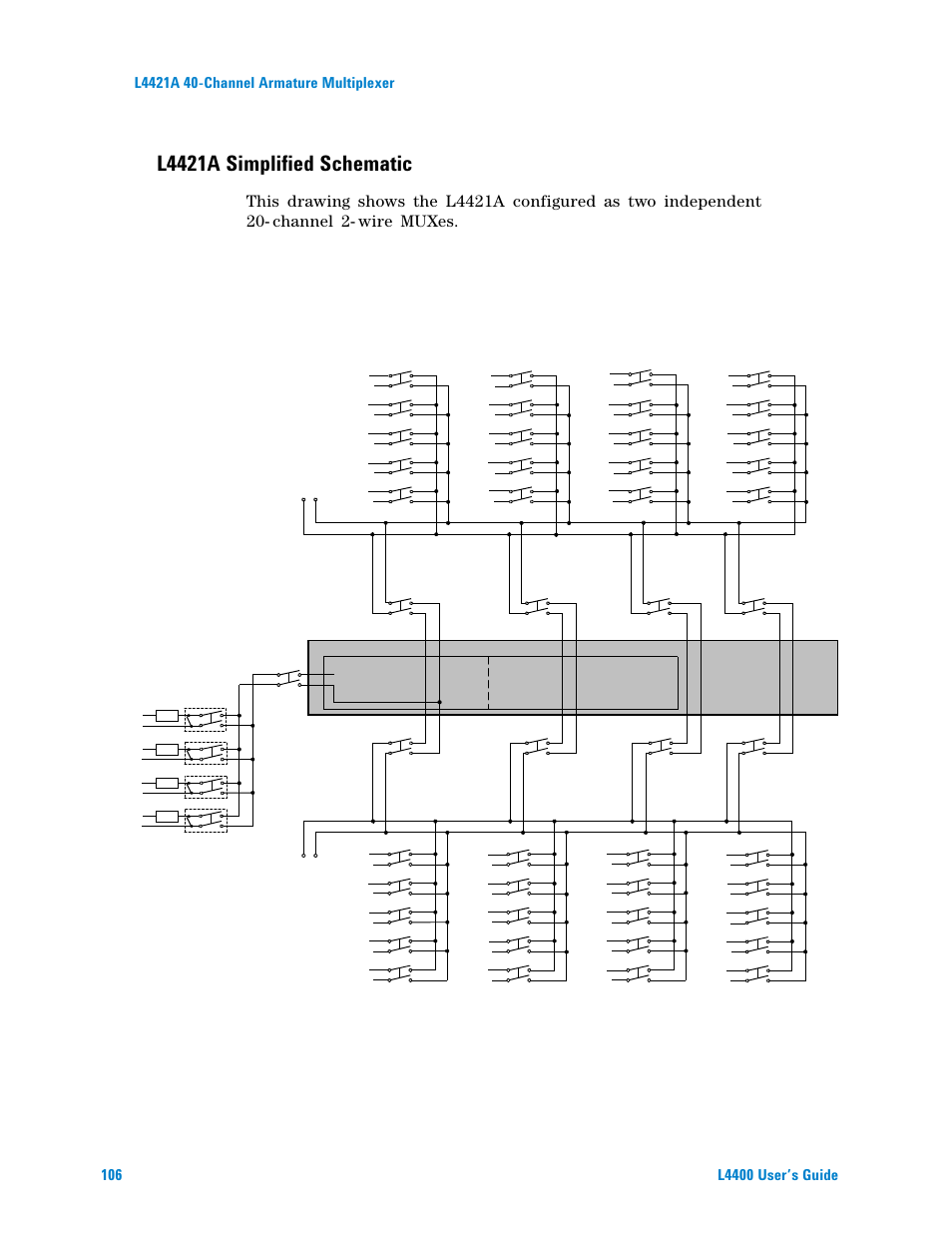 L4421a simplified schematic | Agilent Technologies L4400 User Manual | Page 118 / 281