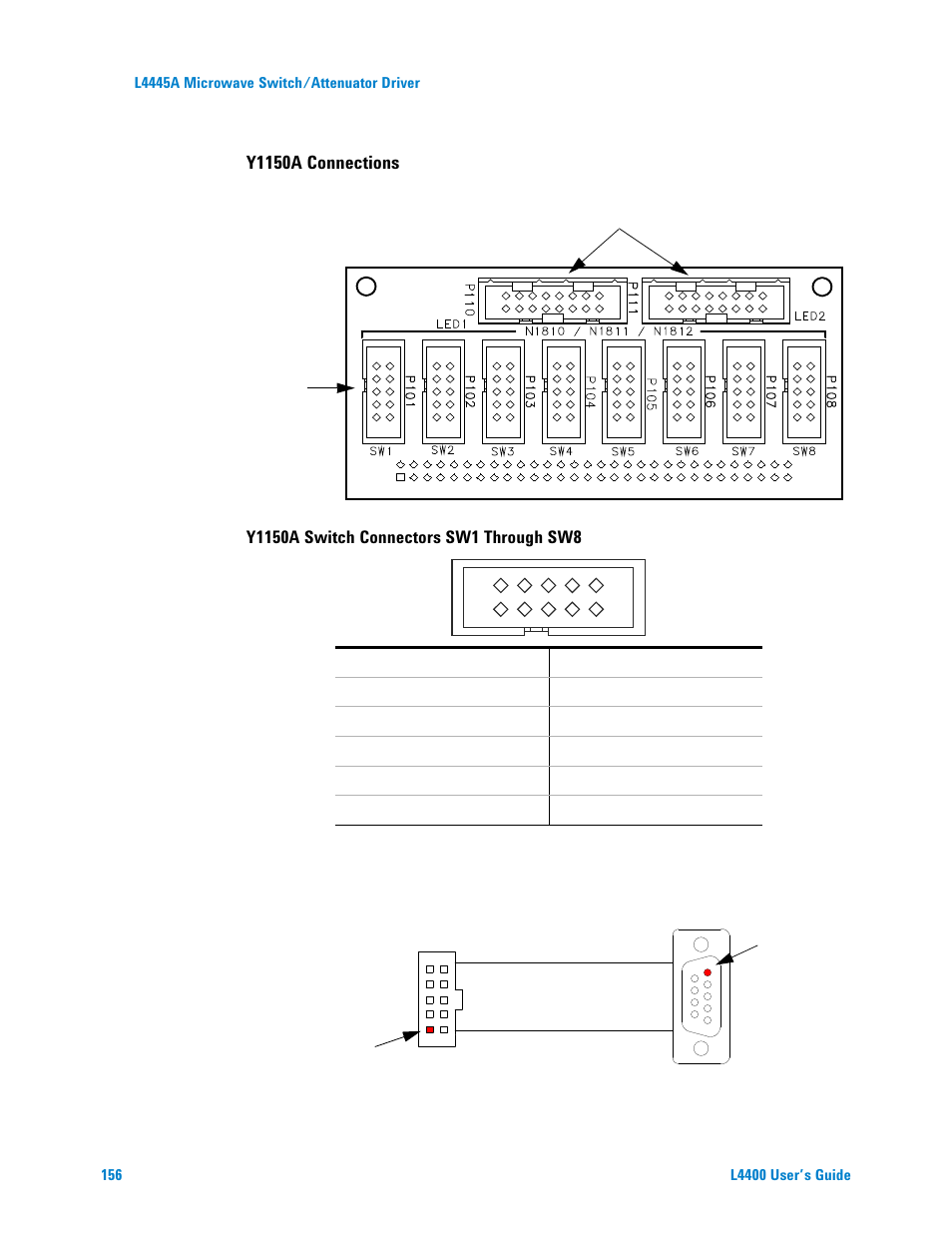 Y1150a connections | Agilent Technologies L4400 User Manual | Page 168 / 281