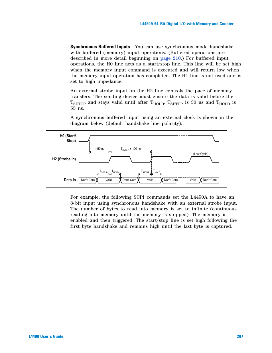 And stays valid until after t, Is 30 ns and t | Agilent Technologies L4400 User Manual | Page 219 / 281