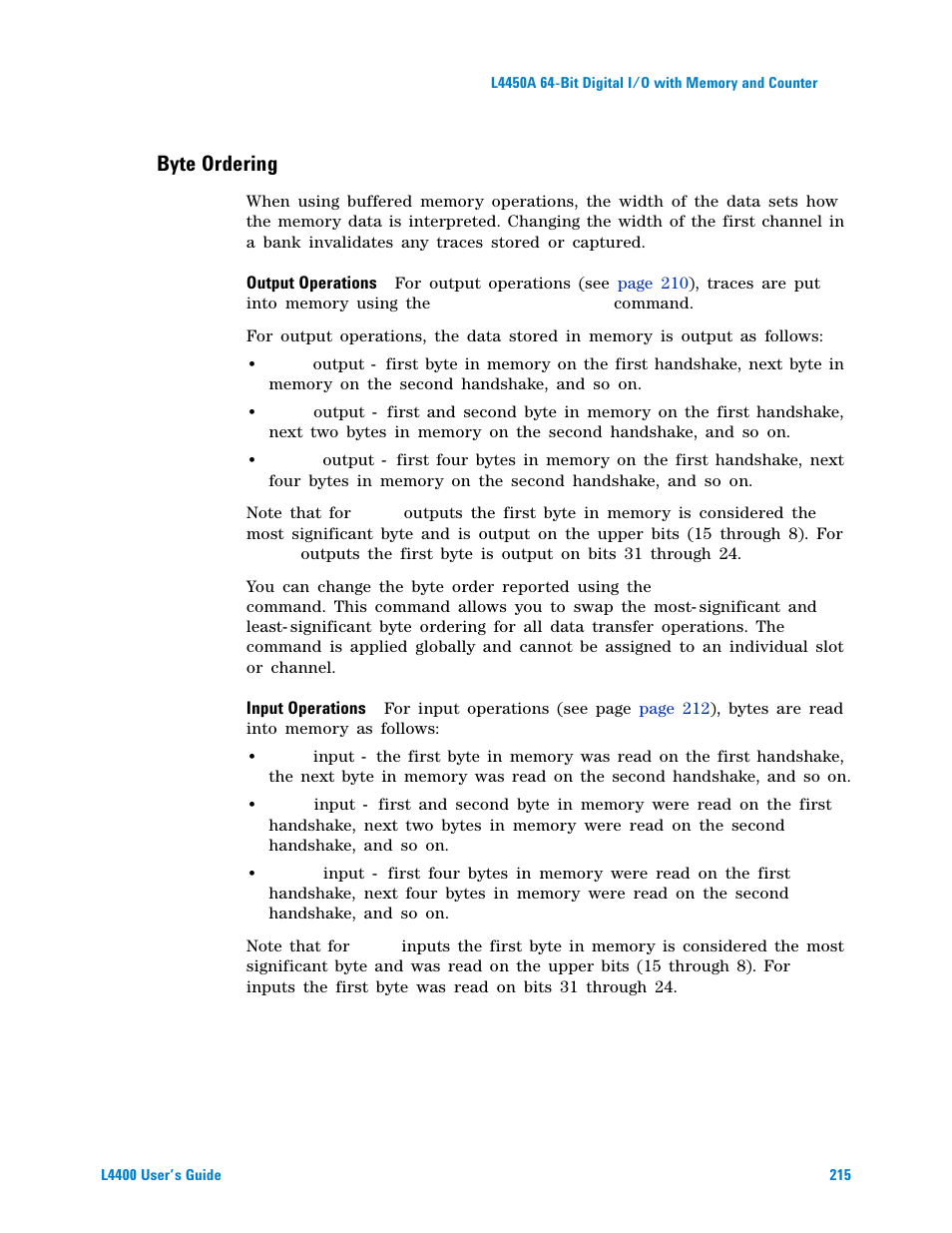 Byte ordering | Agilent Technologies L4400 User Manual | Page 227 / 281