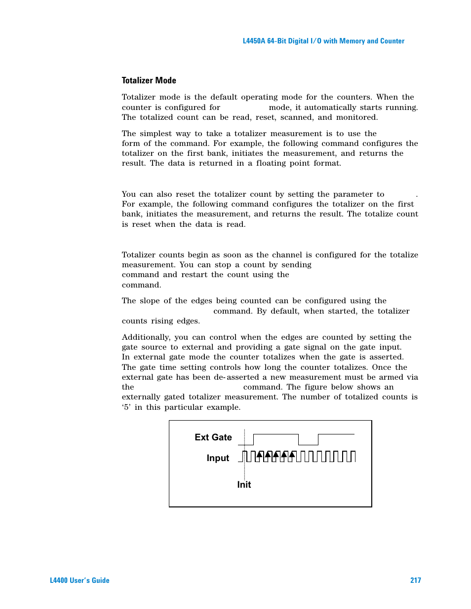 Totalizer mode | Agilent Technologies L4400 User Manual | Page 229 / 281