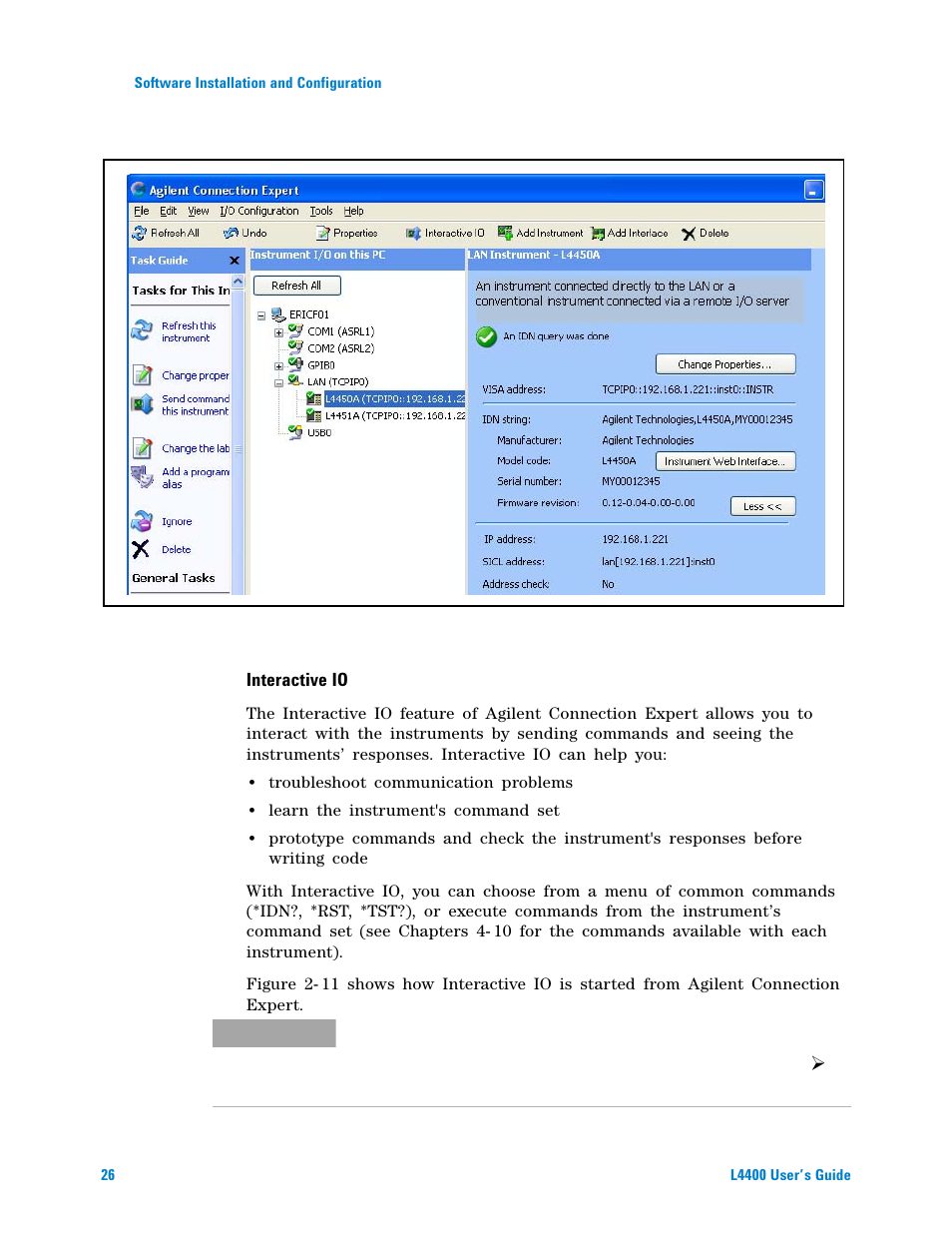 Interactive io | Agilent Technologies L4400 User Manual | Page 38 / 281