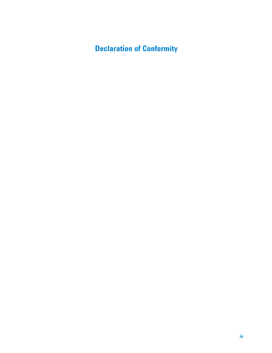 Declaration of conformity | Agilent Technologies L4400 User Manual | Page 5 / 281