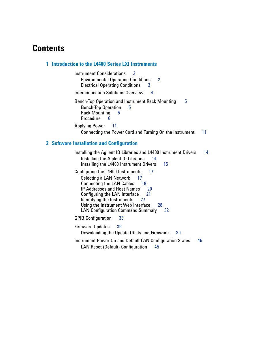 Agilent Technologies L4400 User Manual | Page 7 / 281