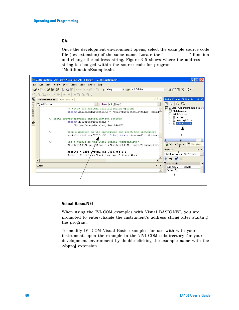 Visual basic.net | Agilent Technologies L4400 User Manual | Page 72 / 281