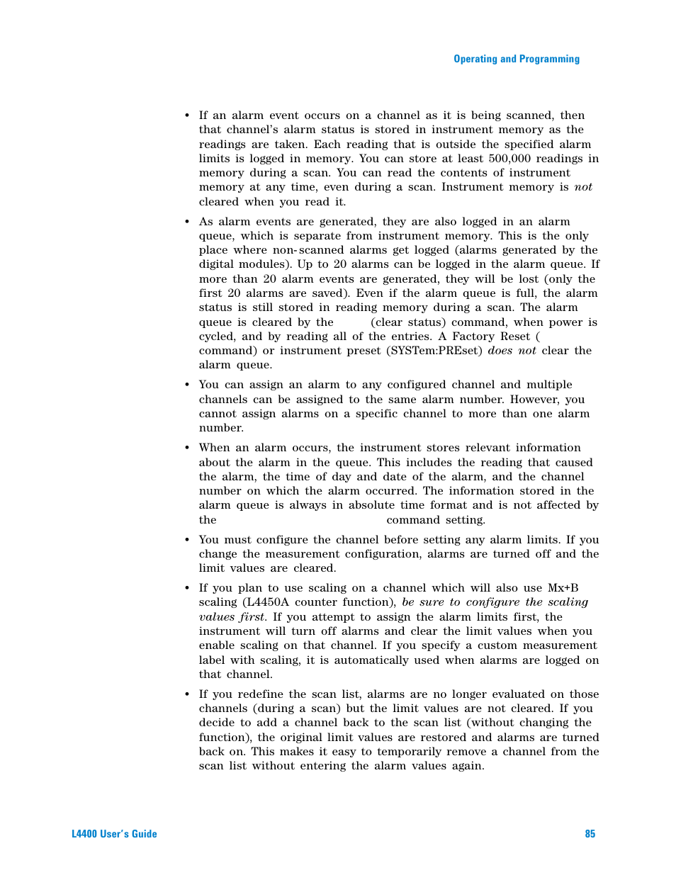 Agilent Technologies L4400 User Manual | Page 97 / 281