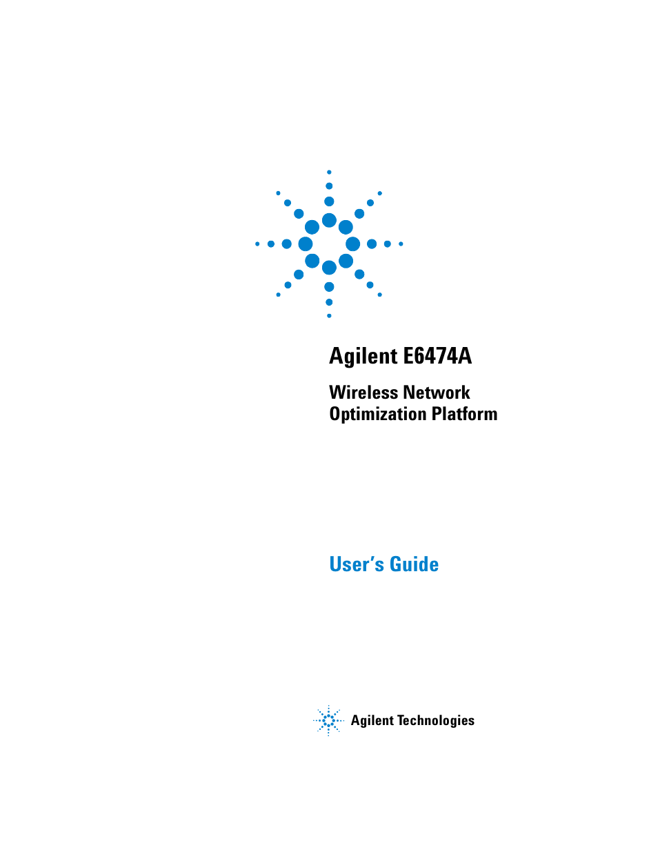 Agilent Technologies Agilent E6474A User Manual | 184 pages