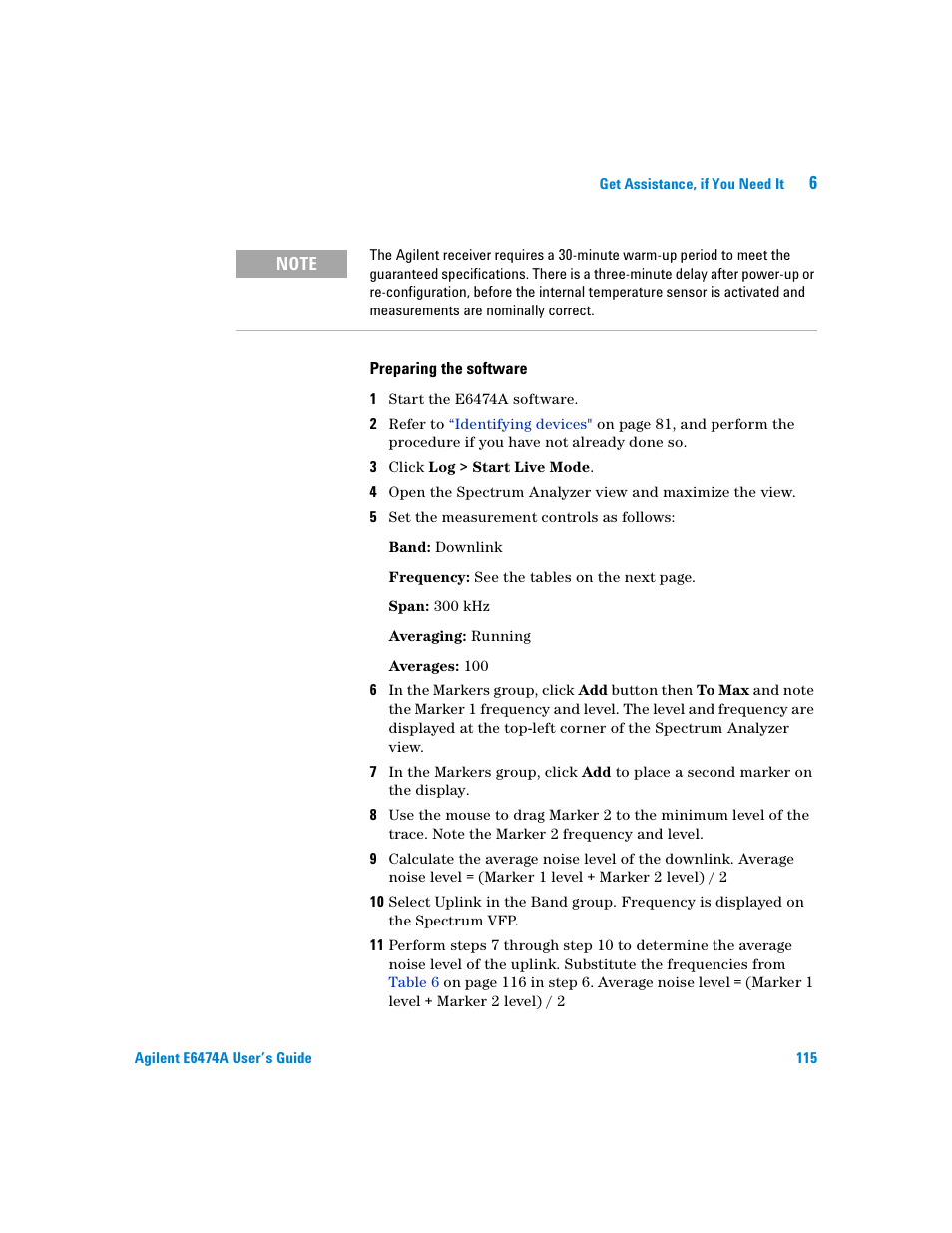 Preparing the software | Agilent Technologies Agilent E6474A User Manual | Page 115 / 184