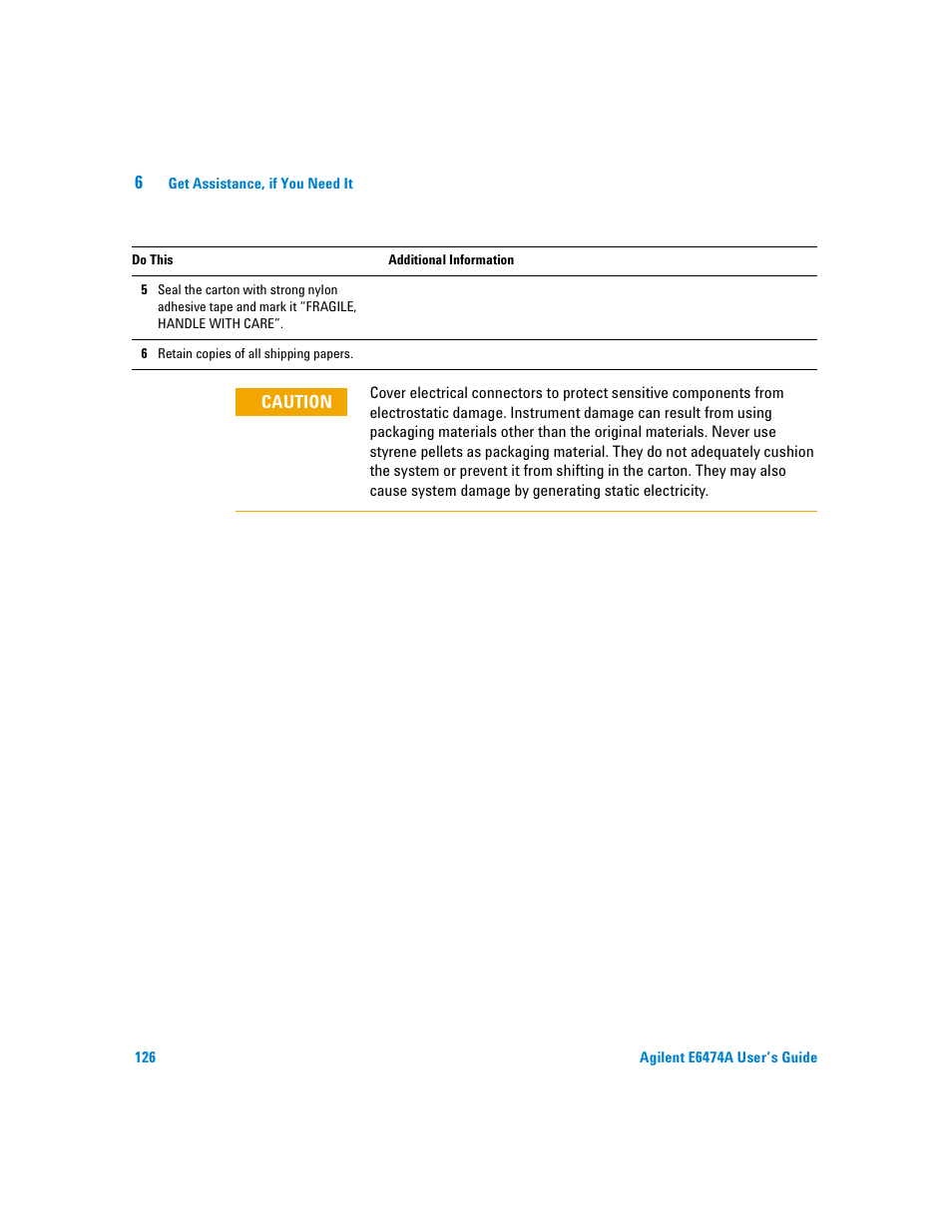Agilent Technologies Agilent E6474A User Manual | Page 126 / 184