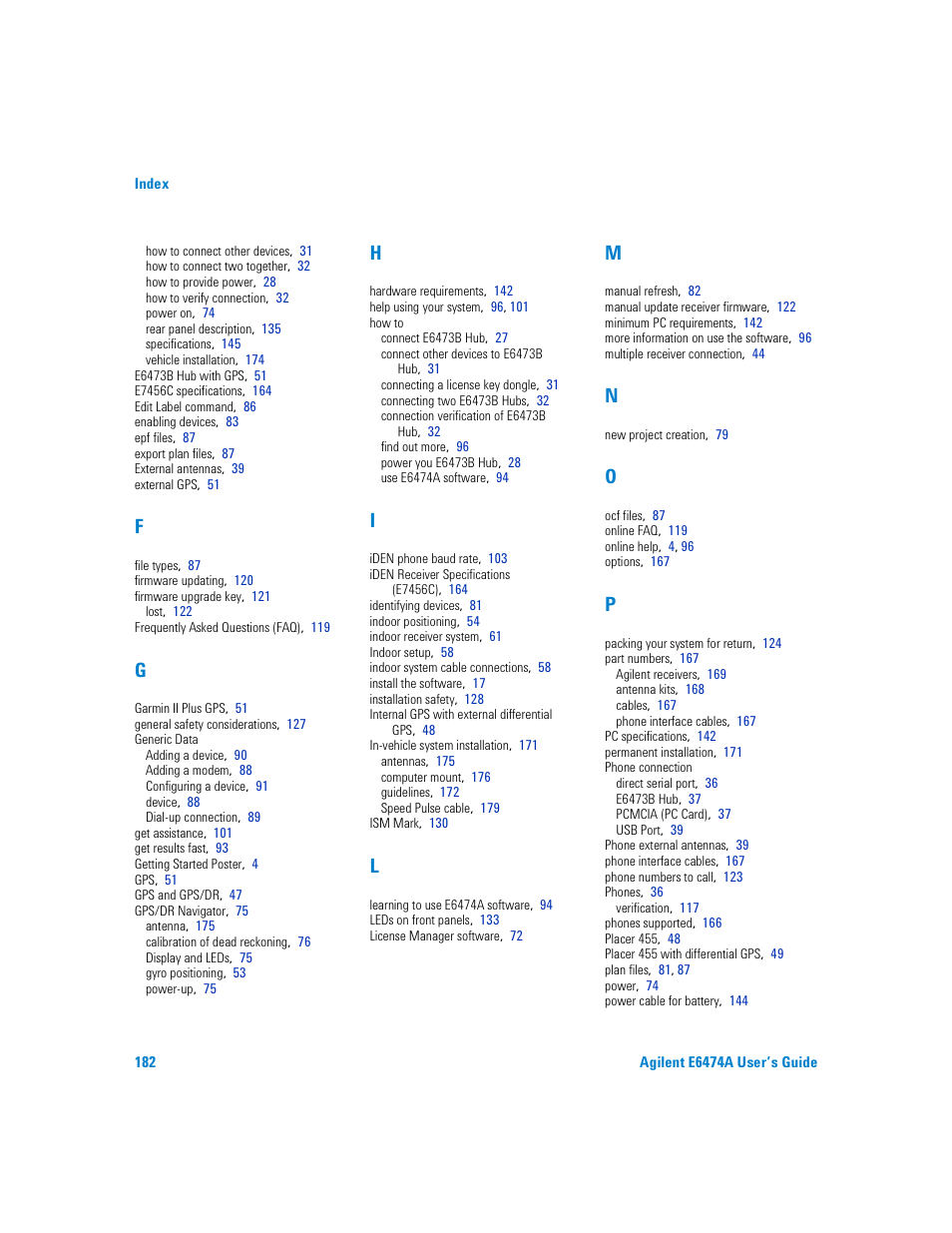 Agilent Technologies Agilent E6474A User Manual | Page 182 / 184