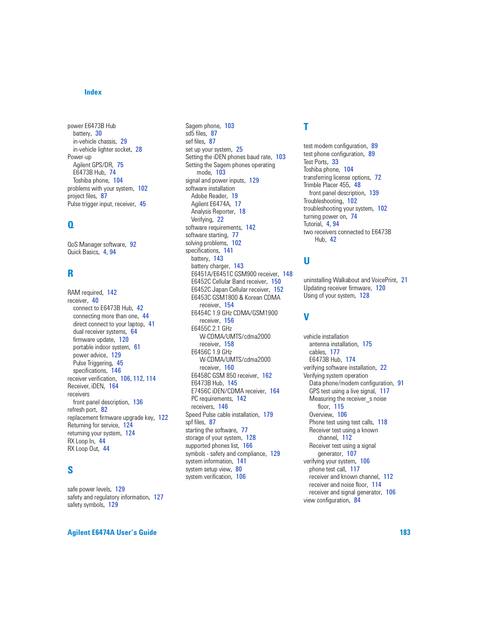 Agilent Technologies Agilent E6474A User Manual | Page 183 / 184