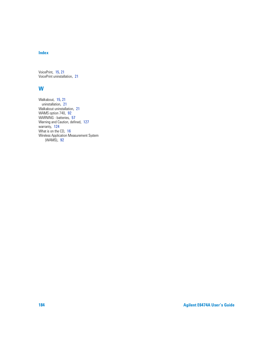 Agilent Technologies Agilent E6474A User Manual | Page 184 / 184
