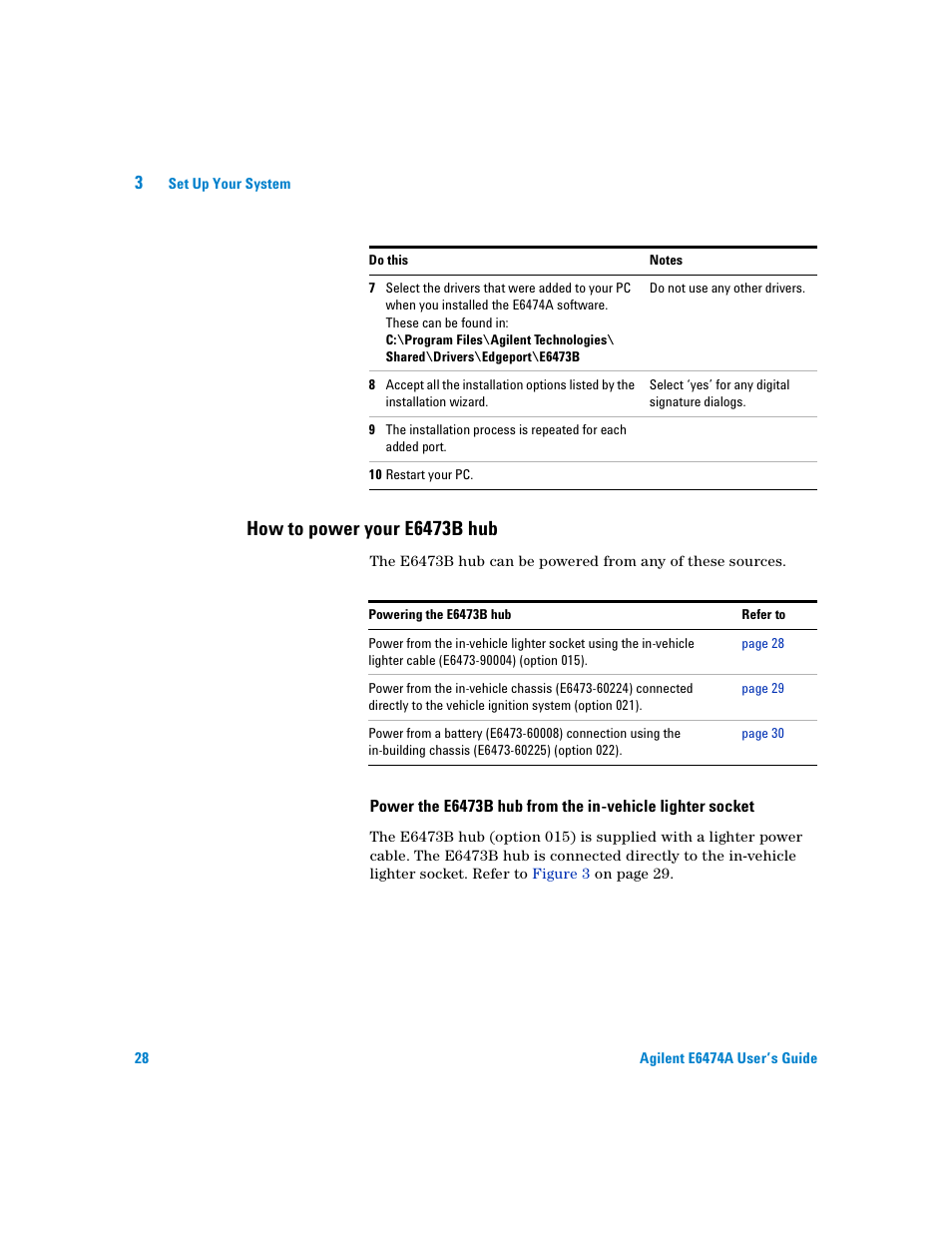 How to power your e6473b hub, How to power your, E6473b hub | Agilent Technologies Agilent E6474A User Manual | Page 28 / 184
