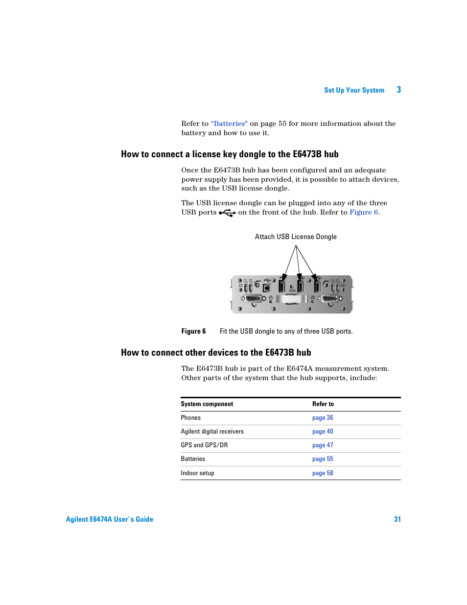 How to connect other devices to the e6473b hub | Agilent Technologies Agilent E6474A User Manual | Page 31 / 184