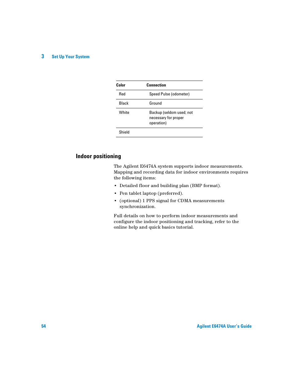 Indoor positioning | Agilent Technologies Agilent E6474A User Manual | Page 54 / 184