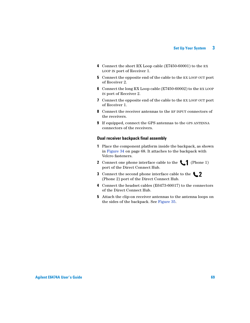 Dual receiver backpack final assembly | Agilent Technologies Agilent E6474A User Manual | Page 69 / 184
