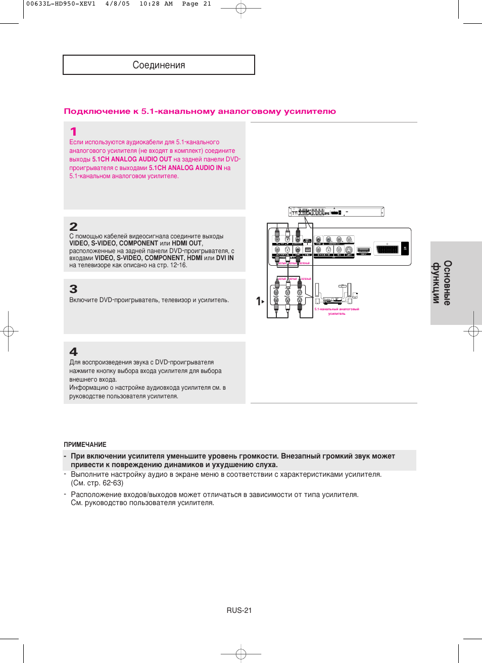 Éòìo‚ì˚e ùûìíˆëë ëoe‰ëìeìëﬂ | Samsung DVD-HD950 User Manual | Page 21 / 152